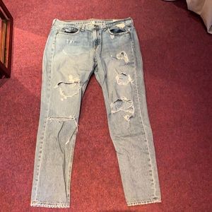 Rag and bone ripped boyfriend jeans
